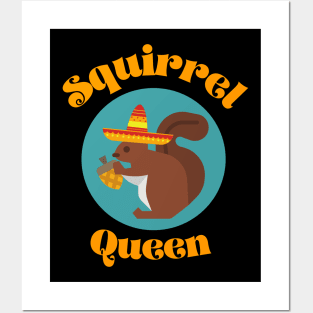 Fiesta Squirrel Queen Posters and Art